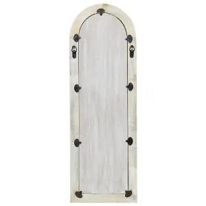 Beliani Mediterranean Wall Mirror SARRY Wood White