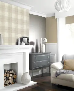 Arthouse Country Tartan Taupe Wallpaper 294903