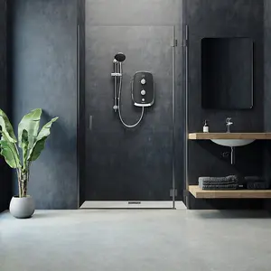 Aqualisa 8.5kw eMotion Space Grey Electric Shower Digital Display + Riser