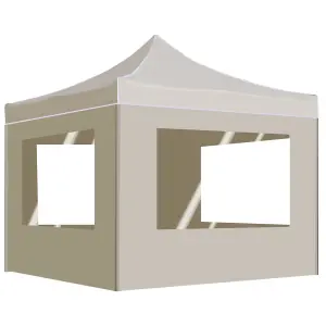 Berkfield Professional Folding Party Tent with Walls Aluminium 2x2 m Cream