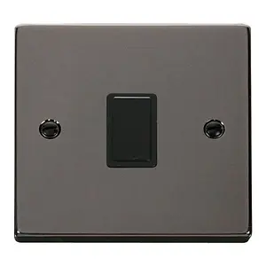 Black Nickel 1 Gang 20A DP Switch - Black Trim - SE Home