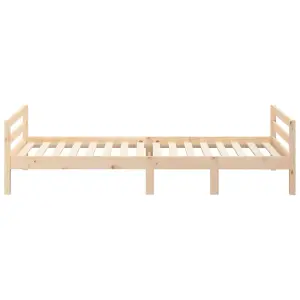 Berkfield Bed Frame 75x190 cm 2FT6 Small Single Solid Wood Pine