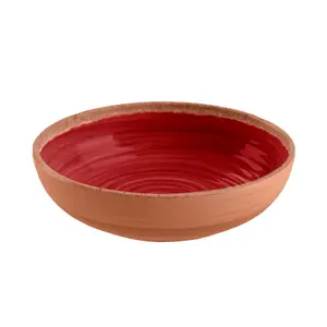 Purely Home Rustic Swirl Red Melamine Bowls - Set of 5