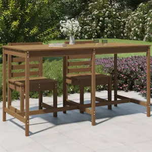 Berkfield Garden Table Honey Brown 203.5x90x110 cm Solid Wood Pine