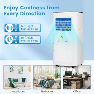 Costway 3-in-1 Portable Air Conditioner 8000BTU Air Cooler Fan Dehumidifier LED display