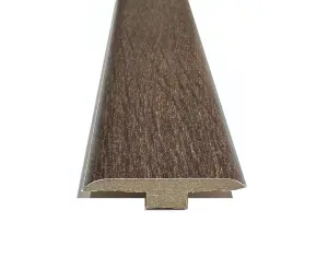 Laminate Wood Flooring MDF T Bar Threshold Trim 2.4m Length - Charleston Oak