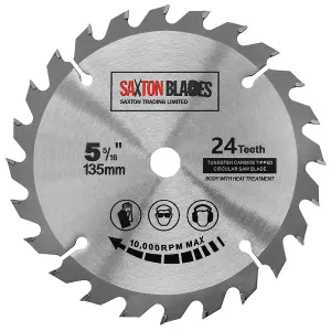 Saxton TCT13524T  TCT Circular Blade 135mm x 24T