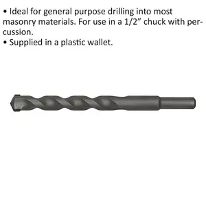 High-Performance 16mm Rotary Impact Drill Bit - Ideal for Masonry Work