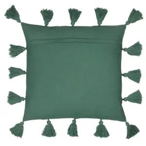 furn. Medina Velvet Tasselled Feather Filled Cushion