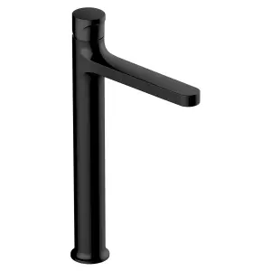 RAK Positano Tall Matt Black Modern Basin Tap Solid Brass