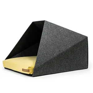 Polyester Pet Bed Dark Grey/Yellow