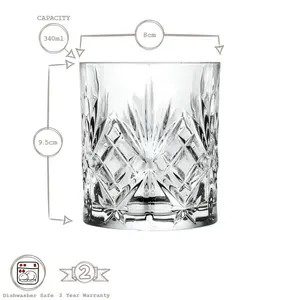 Melodia 340ml Drinking Glass Set (Set of 6)