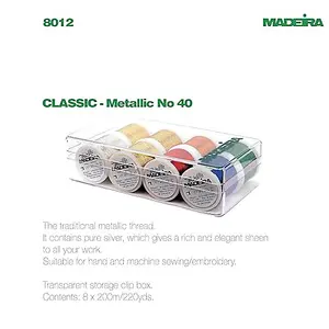 G/BOX MTLC CLASSIC - Gift Box: Metallic: Classic: 8 x 200m: Spools - Madeira