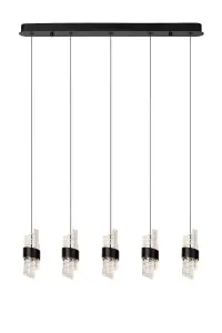 Lucide KLIGANDE - Pendant light - LED Dim. - 5x7,8W 2700K - Black