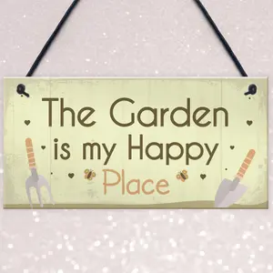 Red Ocean Novelty Garden Sign Hanging Wall Plaque Gift For Gardeners Mum Nan Home Decor Garden Shed Plaque