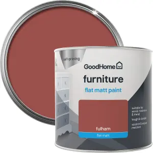 GoodHome Fulham Flat matt Furniture paint, 500ml