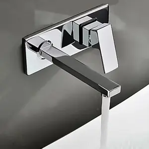 Mixer Tap Basin Tap Chrome Finish  Wall Mounted Tap Wall Mounted Tap