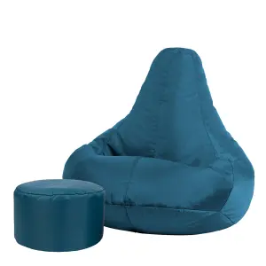 Veeva Recliner Indoor Outdoor Bean Bag & Pouffe Teal Green Bean Bag Chair