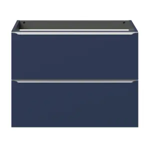 GoodHome Imandra Slimline Matt Blue Wall-mounted Bathroom Cabinet (H) 600mm (W) 800mm