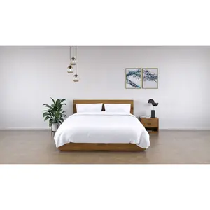 100% Bamboo Bedding Set White / King Duvet Cover + 3 Additional Pieces