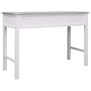 Berkfield Writing Desk Grey 110x45x76 cm Wood