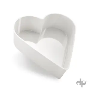 Heart Shape Pot Container Box Plant Pot Case Multipurpose Valentine's 24x25cm White