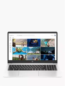 HP Chromebook 15A-Na0005na Laptop, Intel Pentium Silver Processor, 4GB RAM, 128GB Emmc, 15.6" Full HD, Mineral Silver