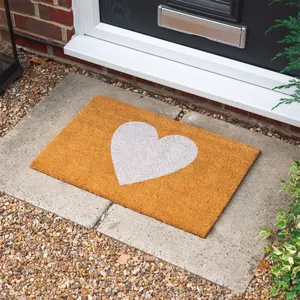 Nicola Spring - Coir Door Mat White / 1.6cm H x 60cm L x 40cm W