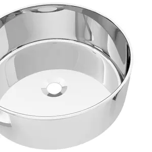 Berkfield Wash Basin 40x15 cm Ceramic Silver