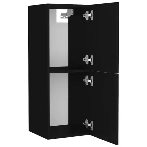 Berkfield Bathroom Cabinet Black 30x30x80 cm Engineered Wood