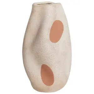 Flower Vase BATOIDEA Ceramic Light Beige