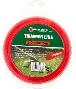 Set Of 2 Trimmer Line Garden Grass Strimmer Nylon Round String Electric 15M X 3Mm