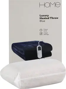 Home Blue Heated Throw