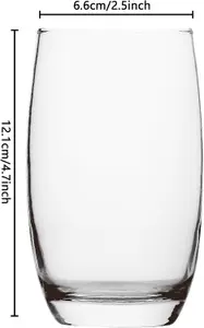 simpa 390ml Classic Highball Drinking Glasses, Set of 6