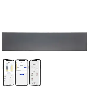 Adax Neo Wifi Low Profile Electric Panel Heater, Wall Mounted, 800W, Lava Grey