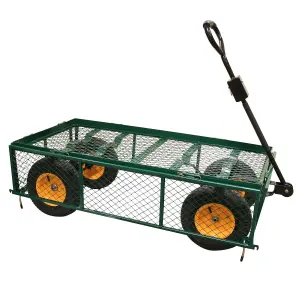 Rhyas Heavy Duty Garden Cart 500kg Wheel Barrow