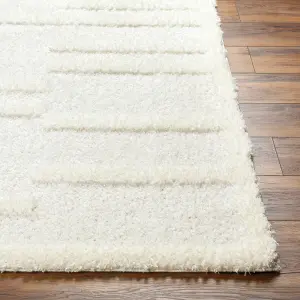 BAHRANI Modern Shaggy Area Rug 160 x 213 cm