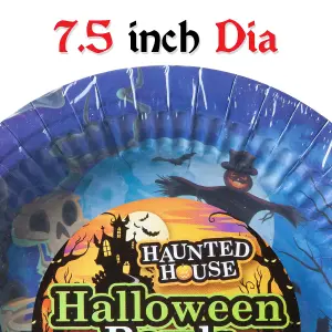 Halloween Paper Bowls Graveyard 7.5 inch Paper Bowls Halloween Party (8 Pack)