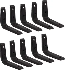 EAI - Strong Shelf Bracket - 100 x 75mm - Black - Pack of 10