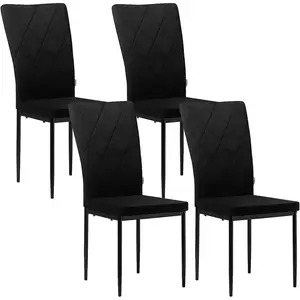 Bronwen Parsons Chair (Set of 4) Black Velvet