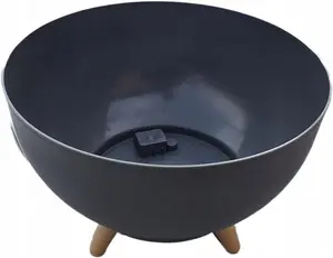 Bowl Planter Plant Pot Legs Oval Flower Modern Decorative Saucer Indoor Outdoor 40cm Anthracite with legs