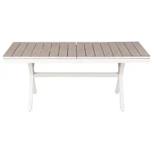 Garden Table Engineered Wood White FANES