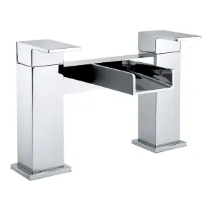 Chrome Waterfall Lever Bath Filler Tap - Solid Brass