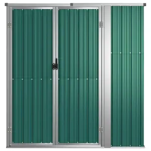 Berkfield Garden Tool Shed Green 161x89x161 cm Galvanised Steel