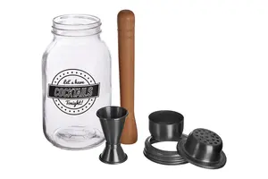 Maison by Premier Ara 3 Piece Lets Have Cocktails Cocktail Jar