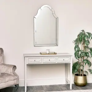 Melody Maison Arched Mirrored Framed Wall Mirror 60cm x 101cm