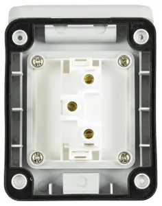 Weatherproof 1 Gang 2 Way Outdoor Switch with Transparent PVC Cover