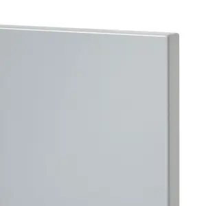 GoodHome Alisma High gloss grey Slab Larder/fridge Cabinet door (W)300mm (H)1287mm (T)18mm