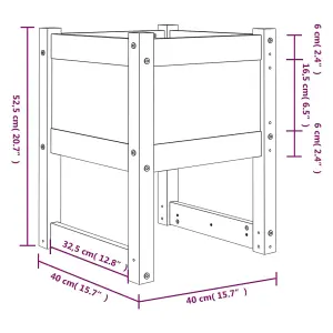 Berkfield Planter 40x40x52.5 cm Solid Wood Pine