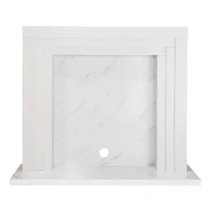 Focal Point Northolt White Medium-density fibreboard (MDF) Fireplace surround set